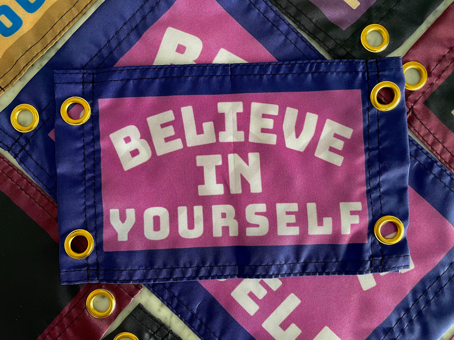 'BELIEVE IN YOURSELF' Mini Miniature Flag Pennant