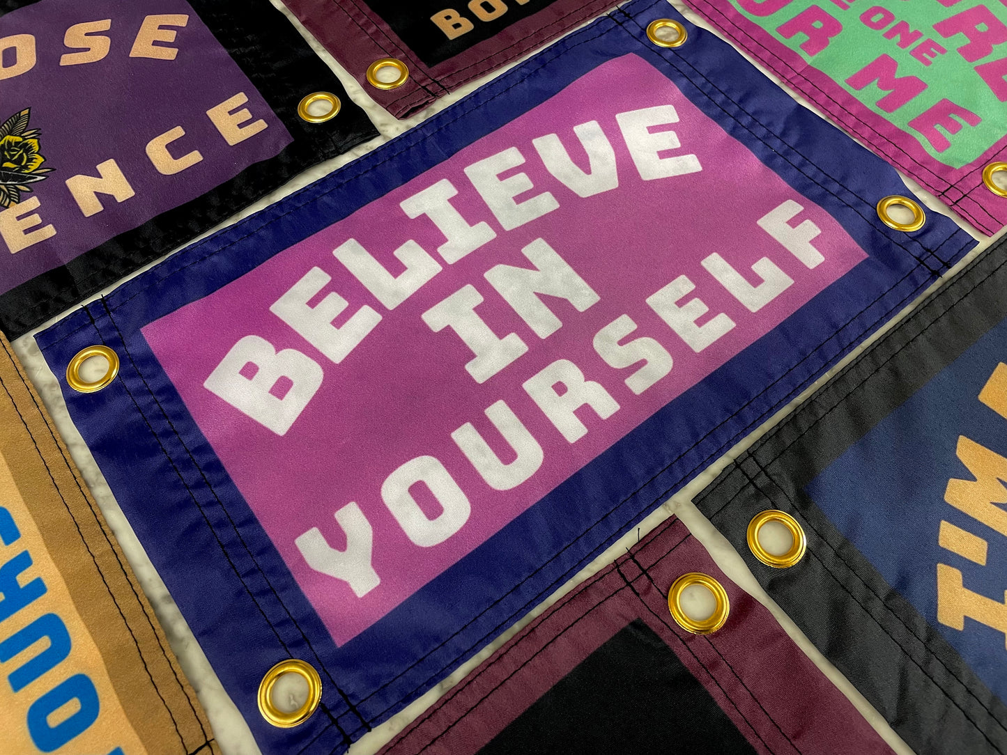 'BELIEVE IN YOURSELF' Mini Flag Pennant