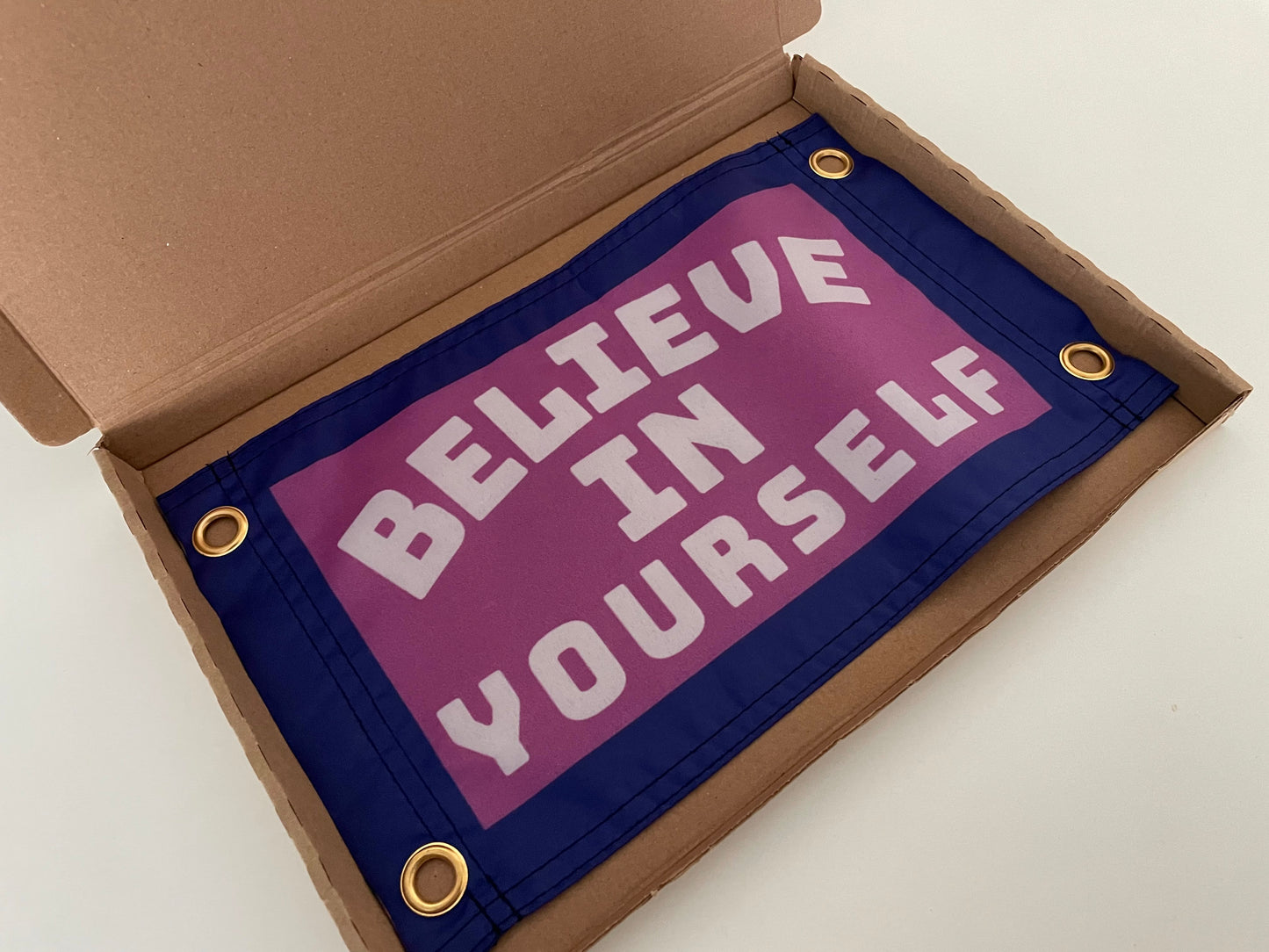 'BELIEVE IN YOURSELF' Mini Flag Pennant