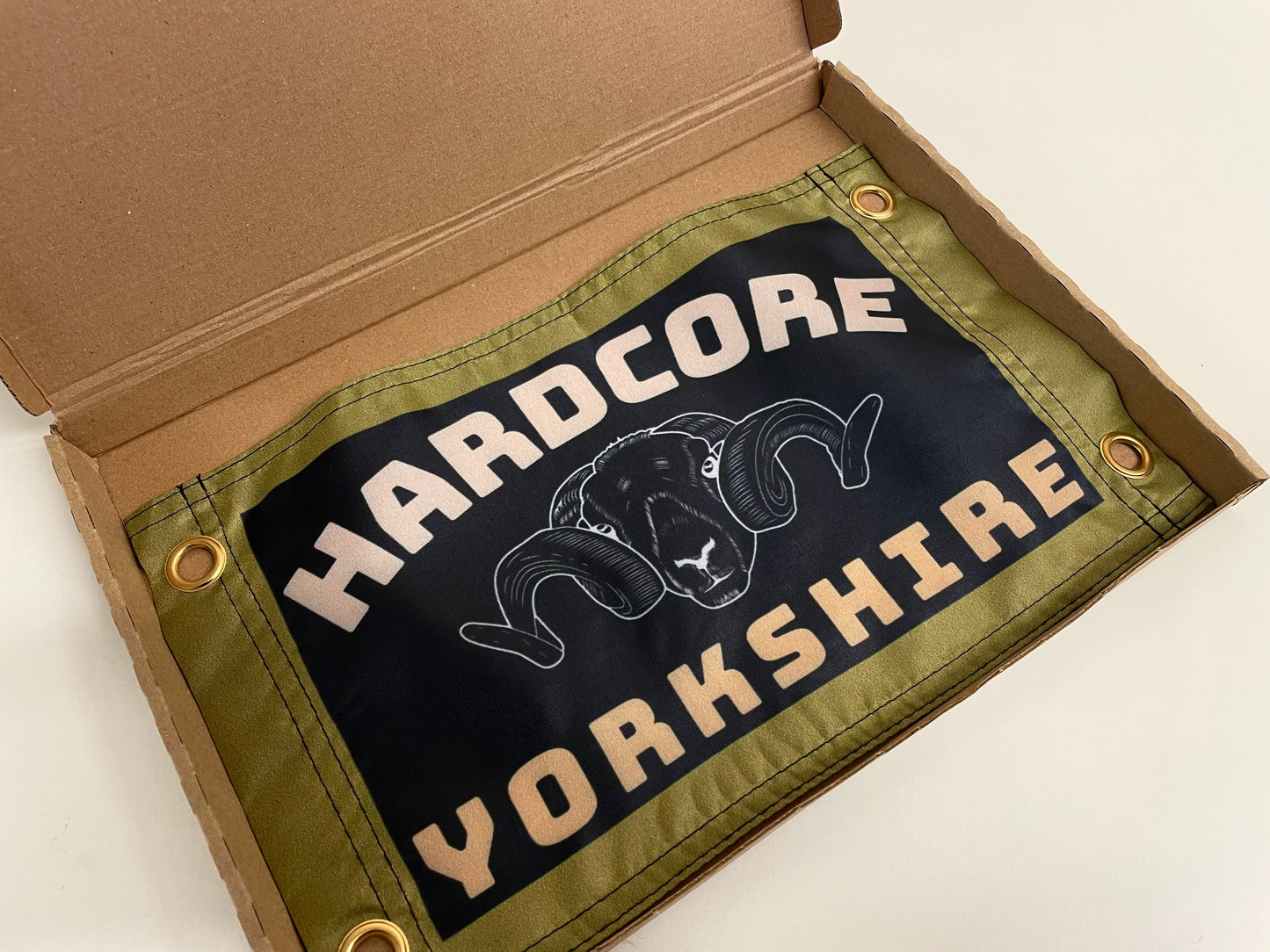 'HARDCORE YORKSHIRE' Mini Flag Pennant