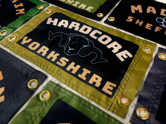 'HARDCORE YORKSHIRE' Mini Flag Pennant