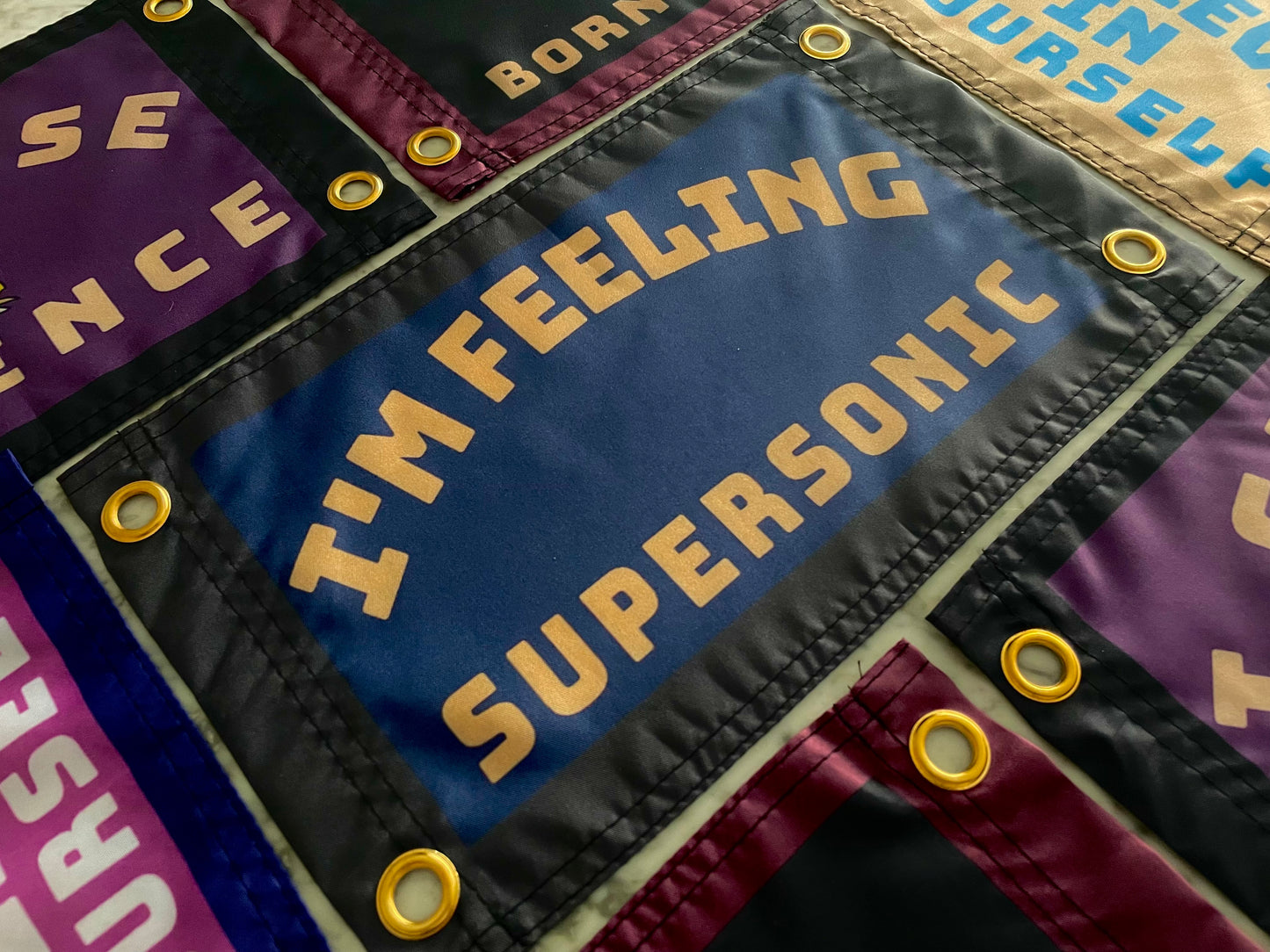 'FEELING SUPERSONIC' Mini Flag Pennant