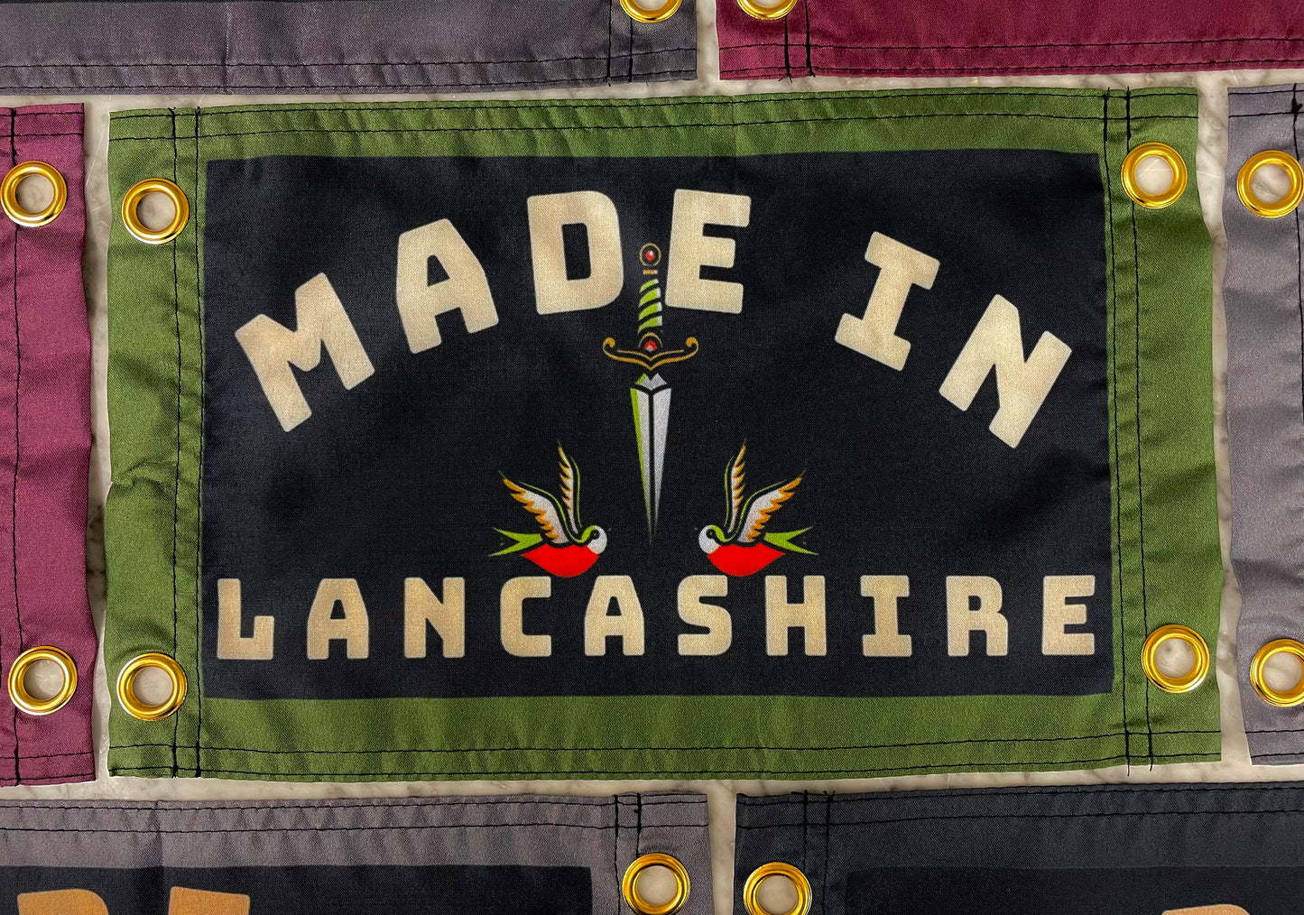 'MADE IN LANCASHIRE' Mini Flag Pennant