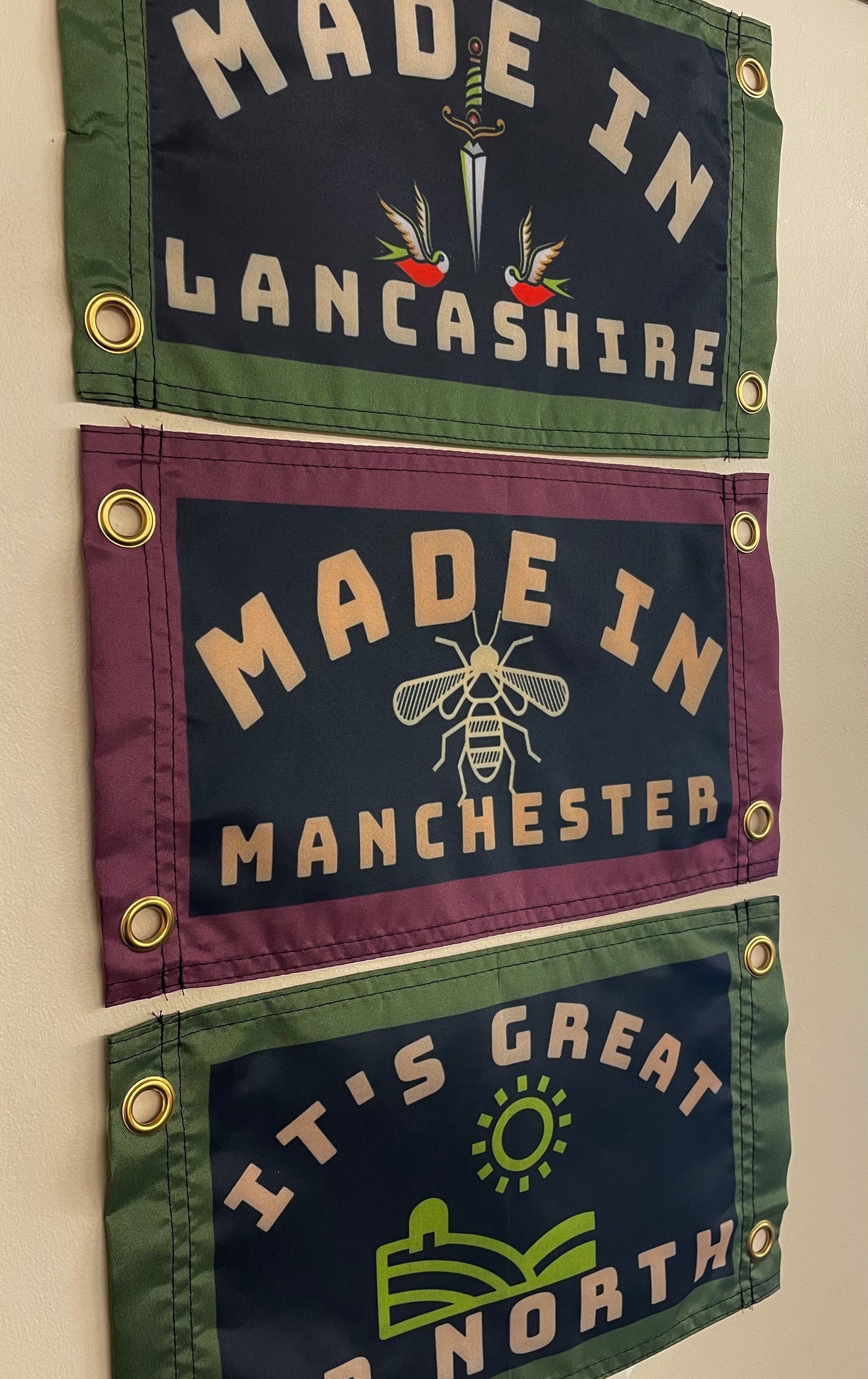 'MADE IN LANCASHIRE' Mini Flag Pennant