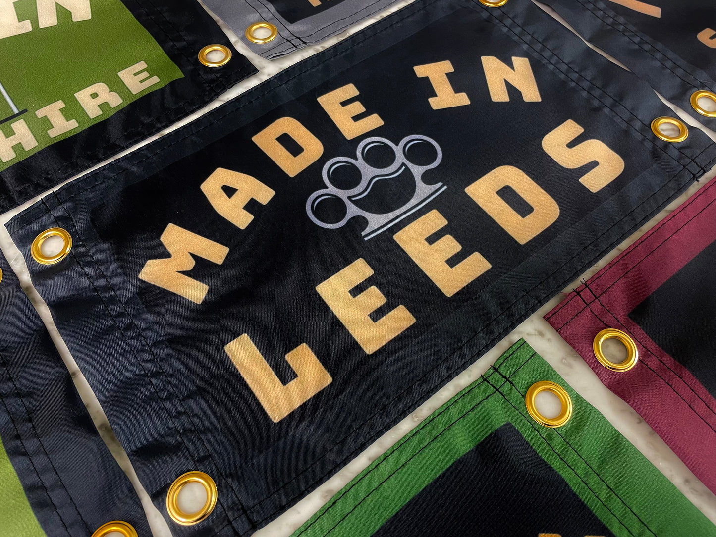 'MADE LEEDS - KNUCKLEDUSTER' Mini Flag Pennant