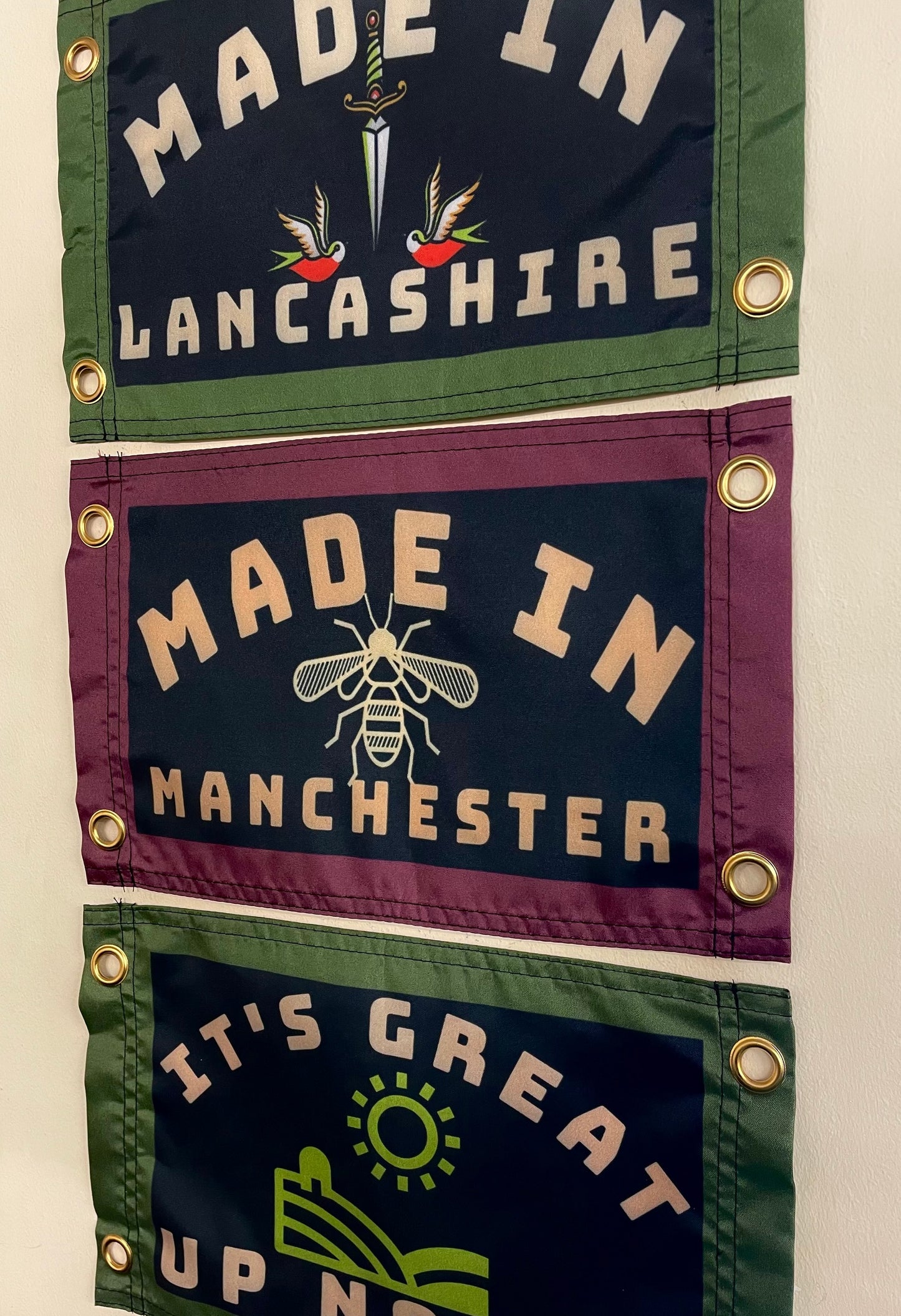 'MADE IN MANCHESTER' Mini Flag Pennant