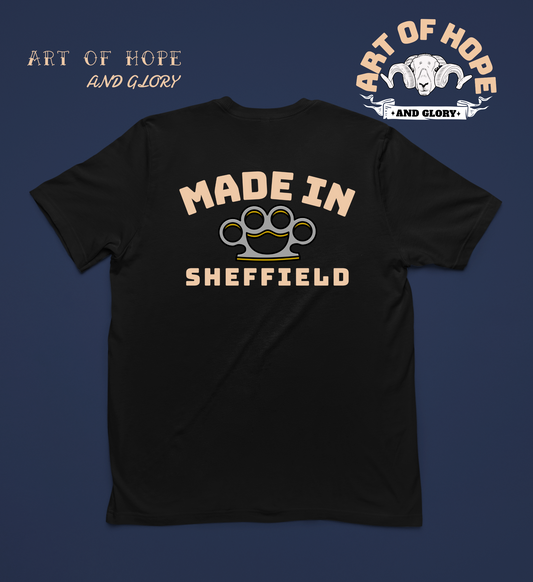 'Made In Sheffield' Back Print Tee Shirt