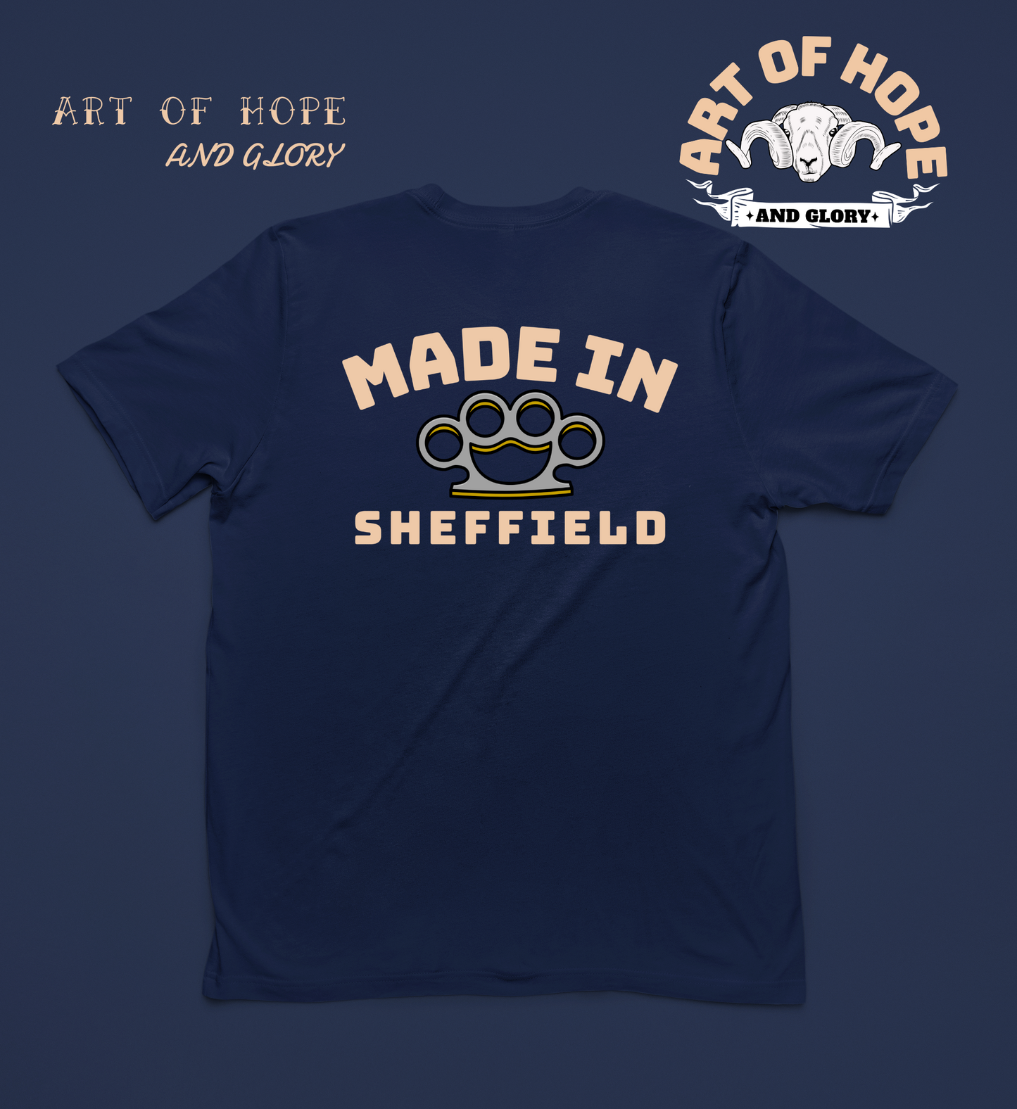 'Made In Sheffield' Back Print Tee Shirt