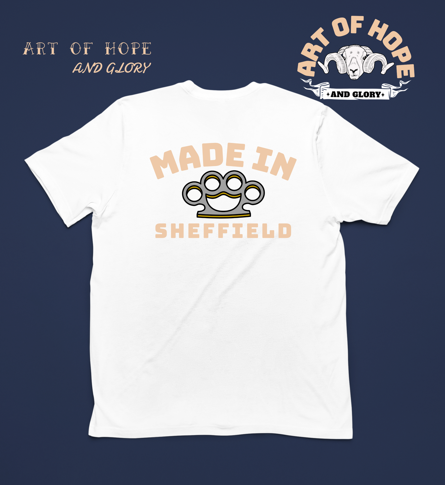 'Made In Sheffield' Back Print Tee Shirt